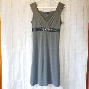 NY COLLECTION A-line Sleeveless Embellished Dress